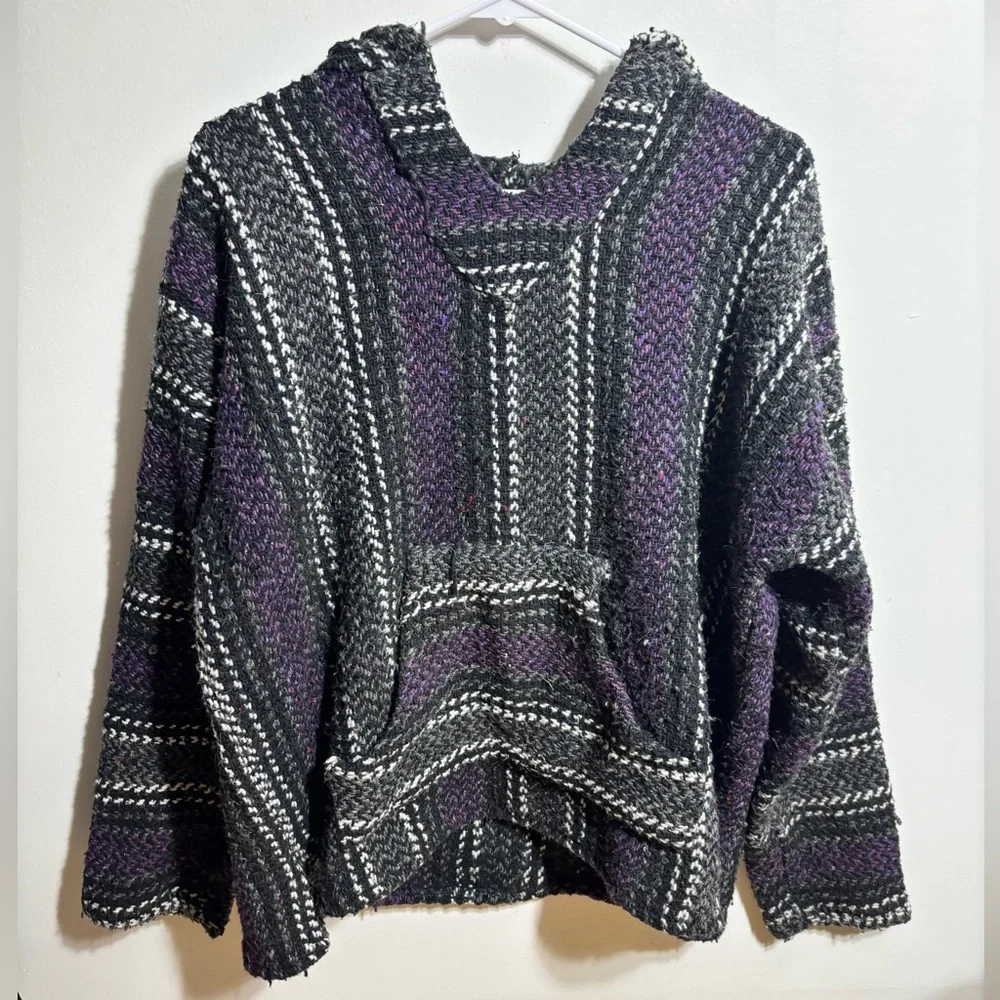 Purple and Black Baja Hoodie